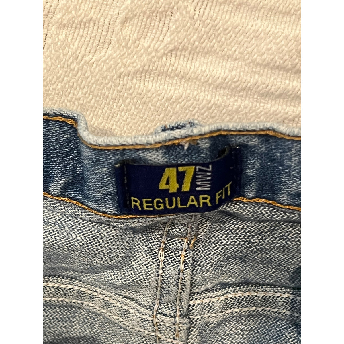 Wrangler 47MWZSW Regular Fit Blue Jeans Mens 40x34
