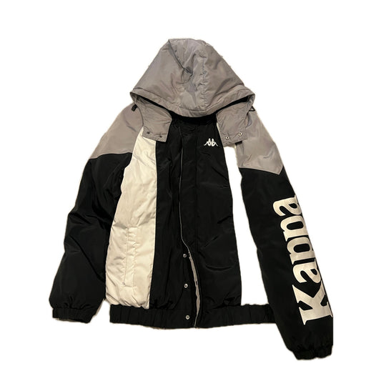 Kappa Authentic 90 Berya Black White Grey Puffer Mens XL