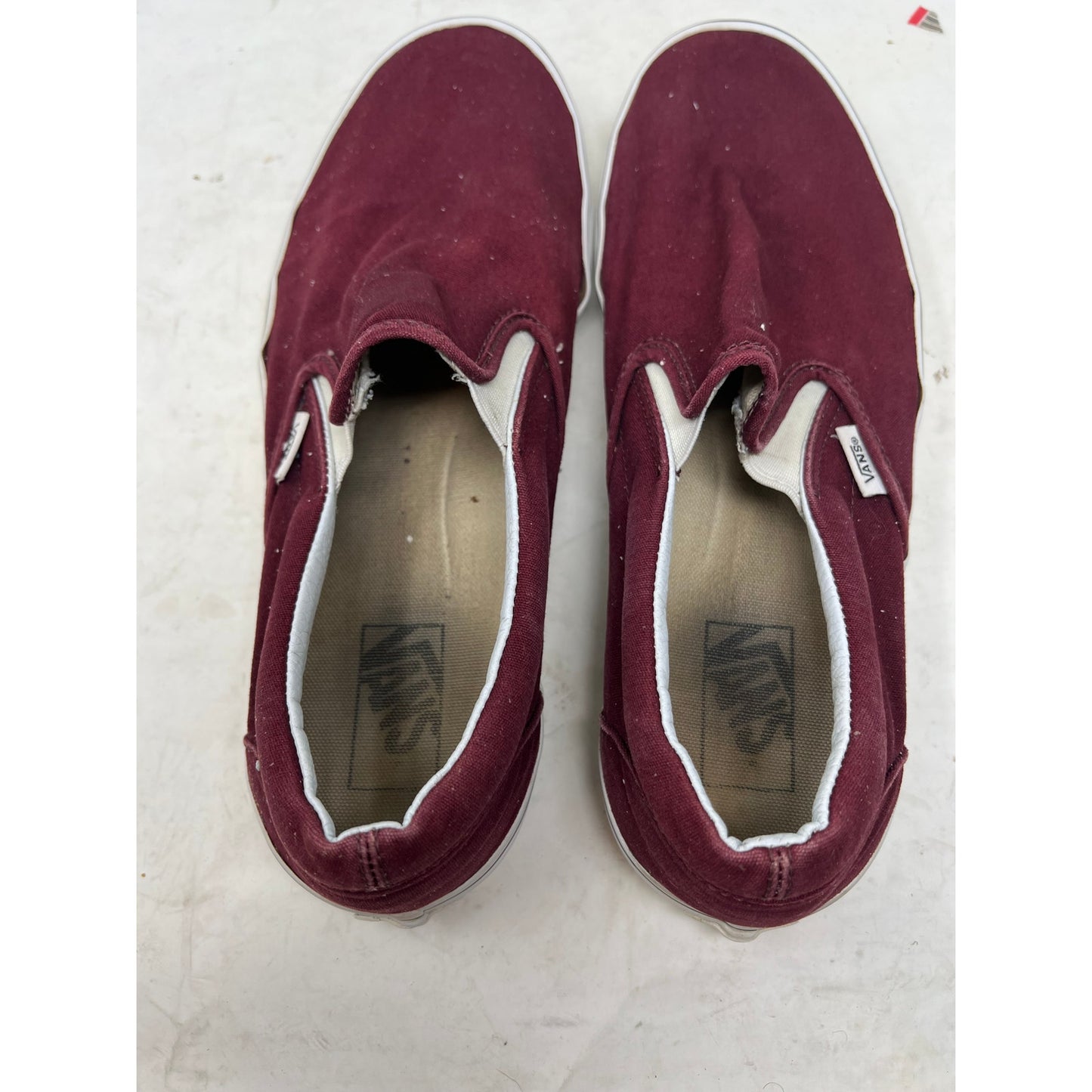 VANS Canvas Burgundy Low Top Skate Shoes Mens 10