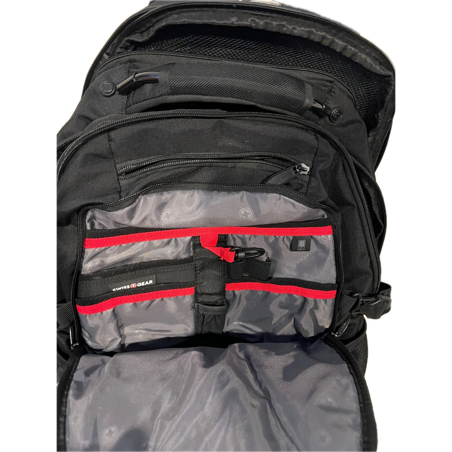 Swiss Gear 3760 Laptop Backpack Black Red