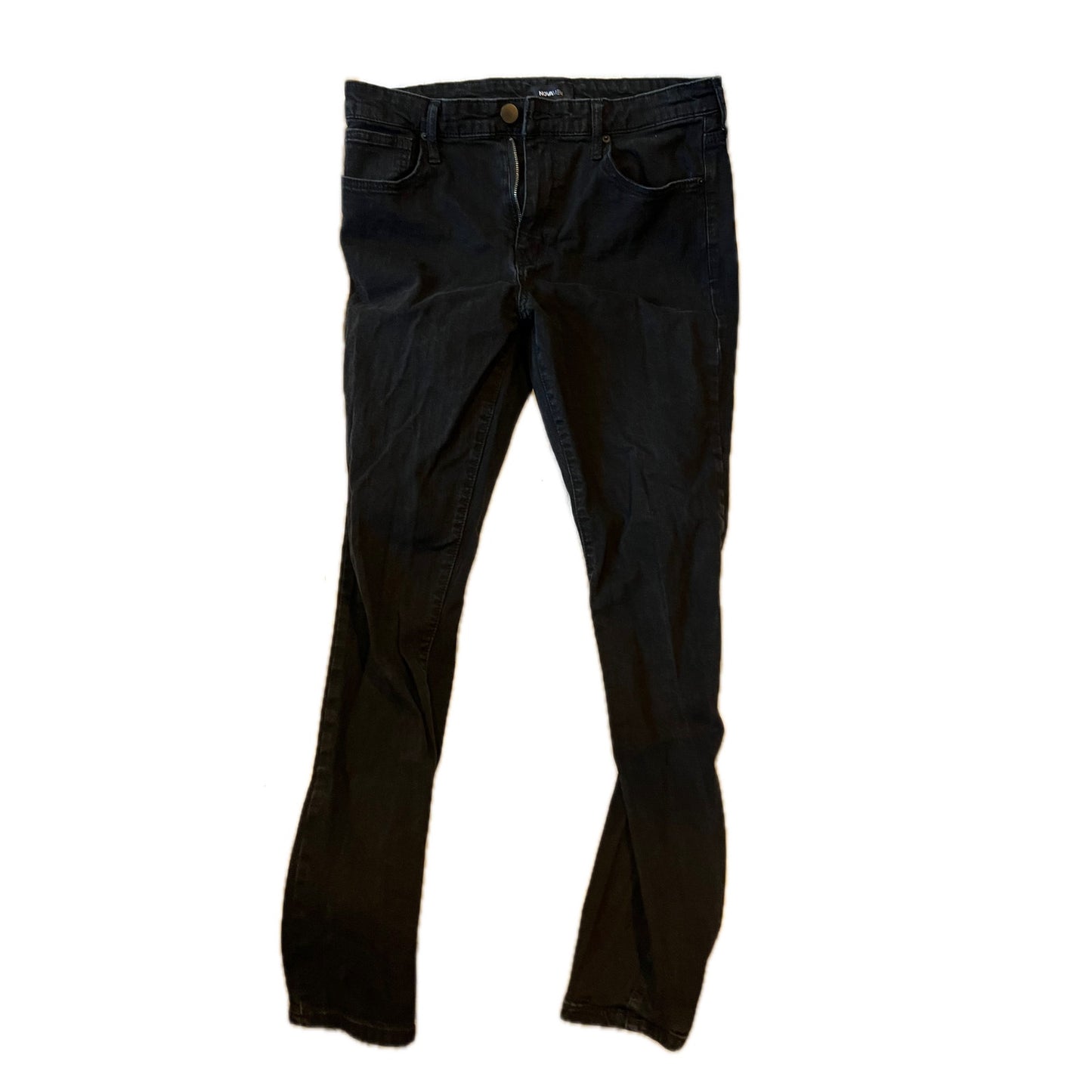 Novamen Black Slim Fit Jeans Mens 34x30