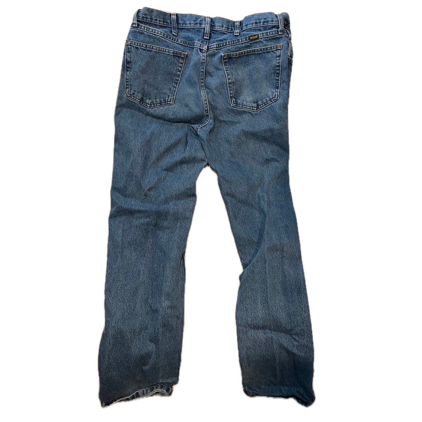 Jean droit bleu Rustler pour homme 36x34