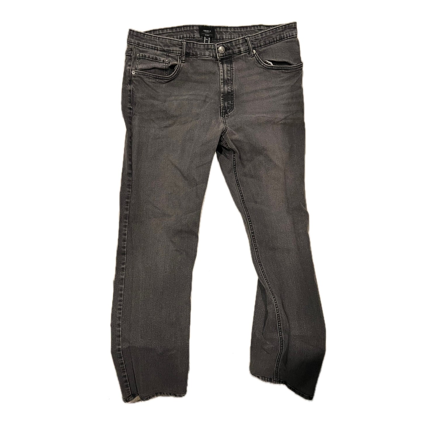 Forever 21 Straight Black Jeans Mens 40x30