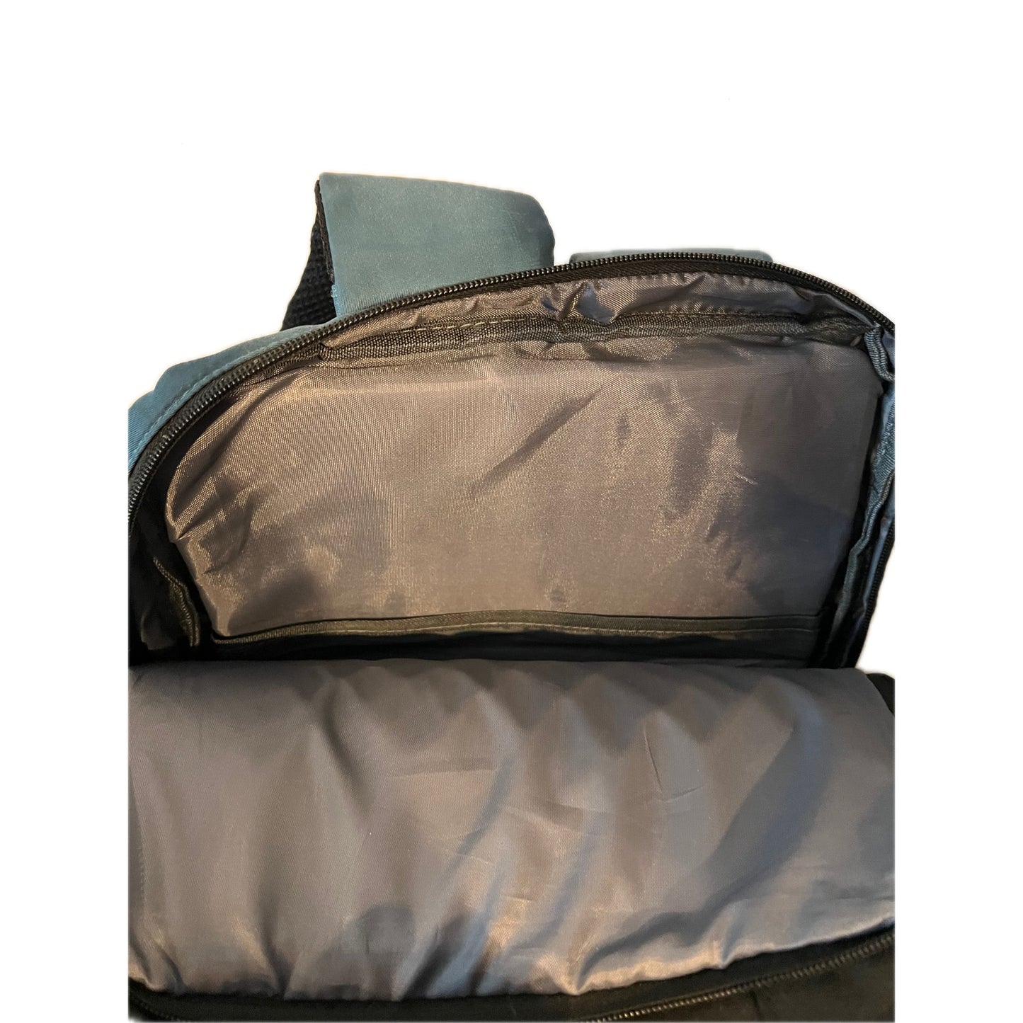 Padded Green Faux Leather Large Travel 40L Padded Backpack