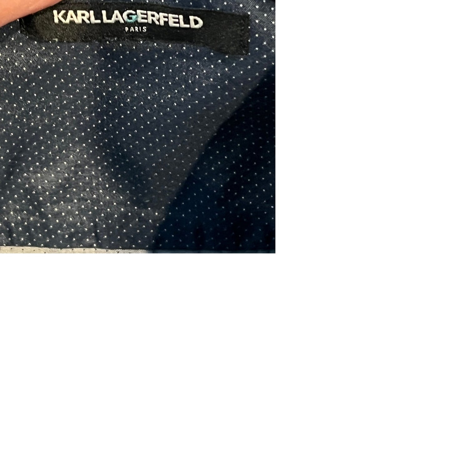 Chemise habillée homme Karl Lagerfeld bleu foncé à pois taille L 16/34-35