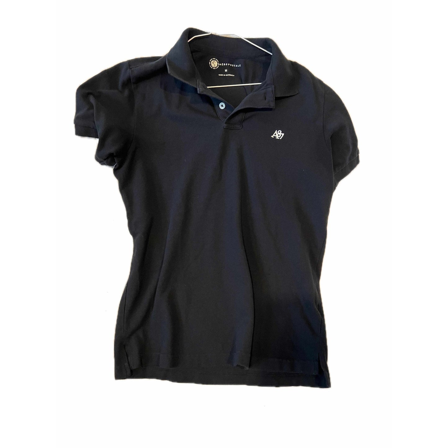 Aeropostale Black Polo Shirt Mens M