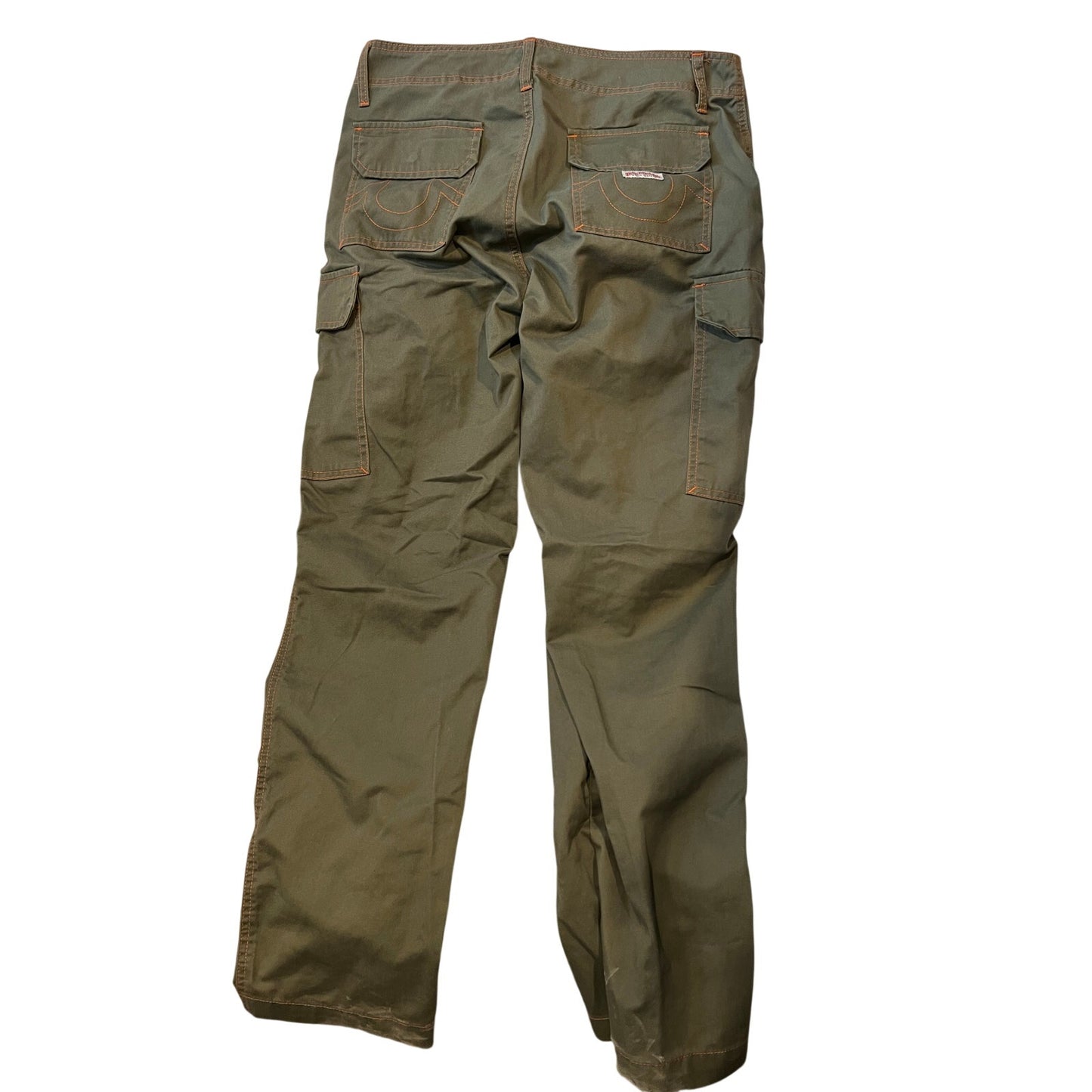 True Religion Green Khaki Cargo Pants Mens 30x30