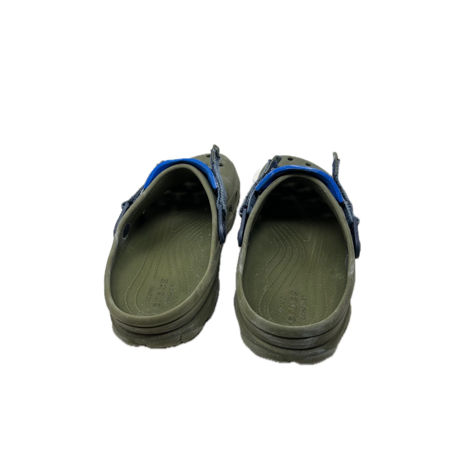 Zuecos Crocs icónicos verde militar hombre 10 mujer 12