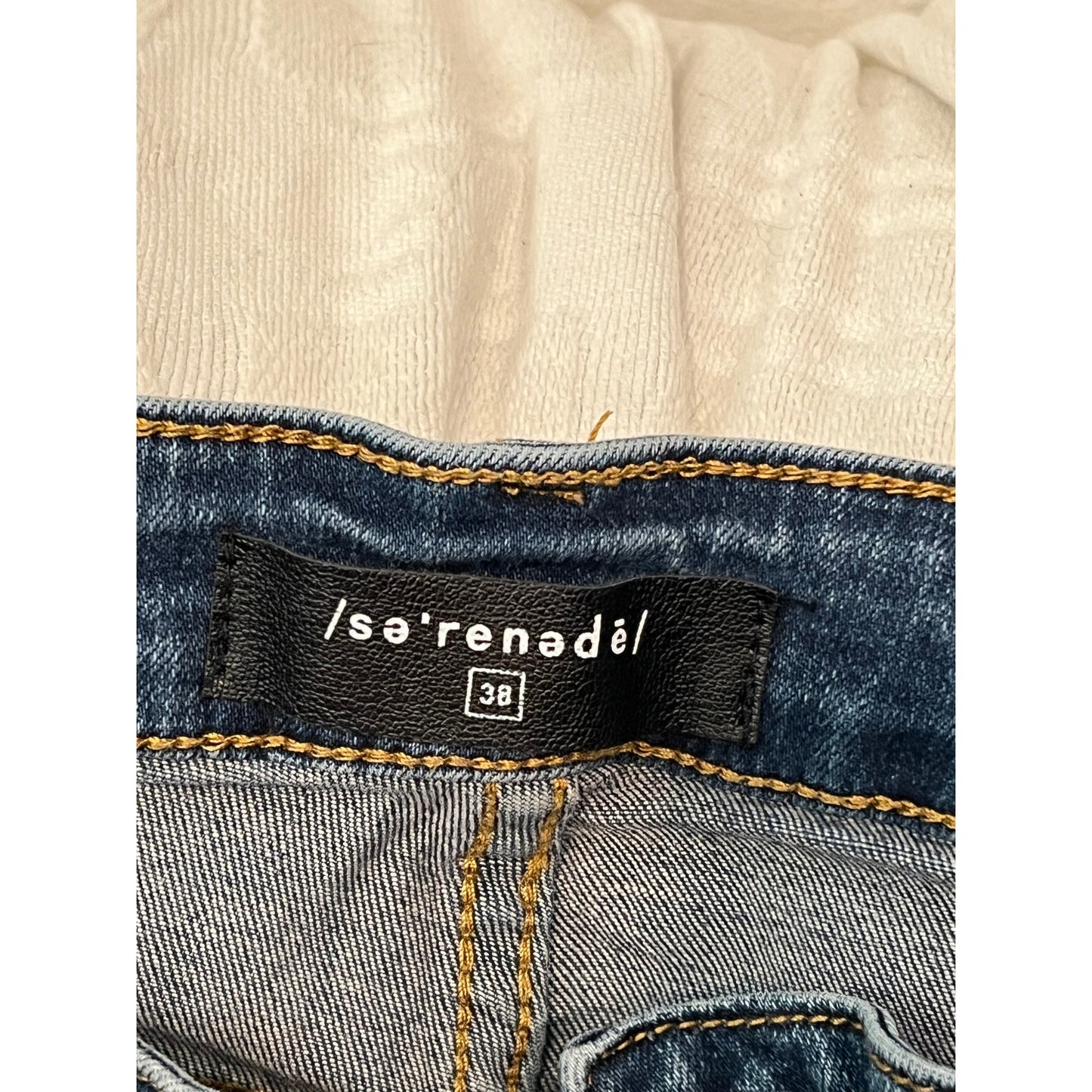 Se Renade Stonewash Flames Slim Fit Jeans Mens 38x29