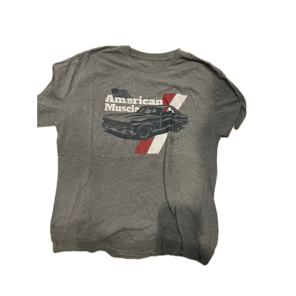 American Muscle Car Gray T-Shirt Mens Large