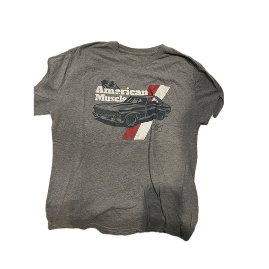 American Muscle Car Gray T-Shirt Mens Large