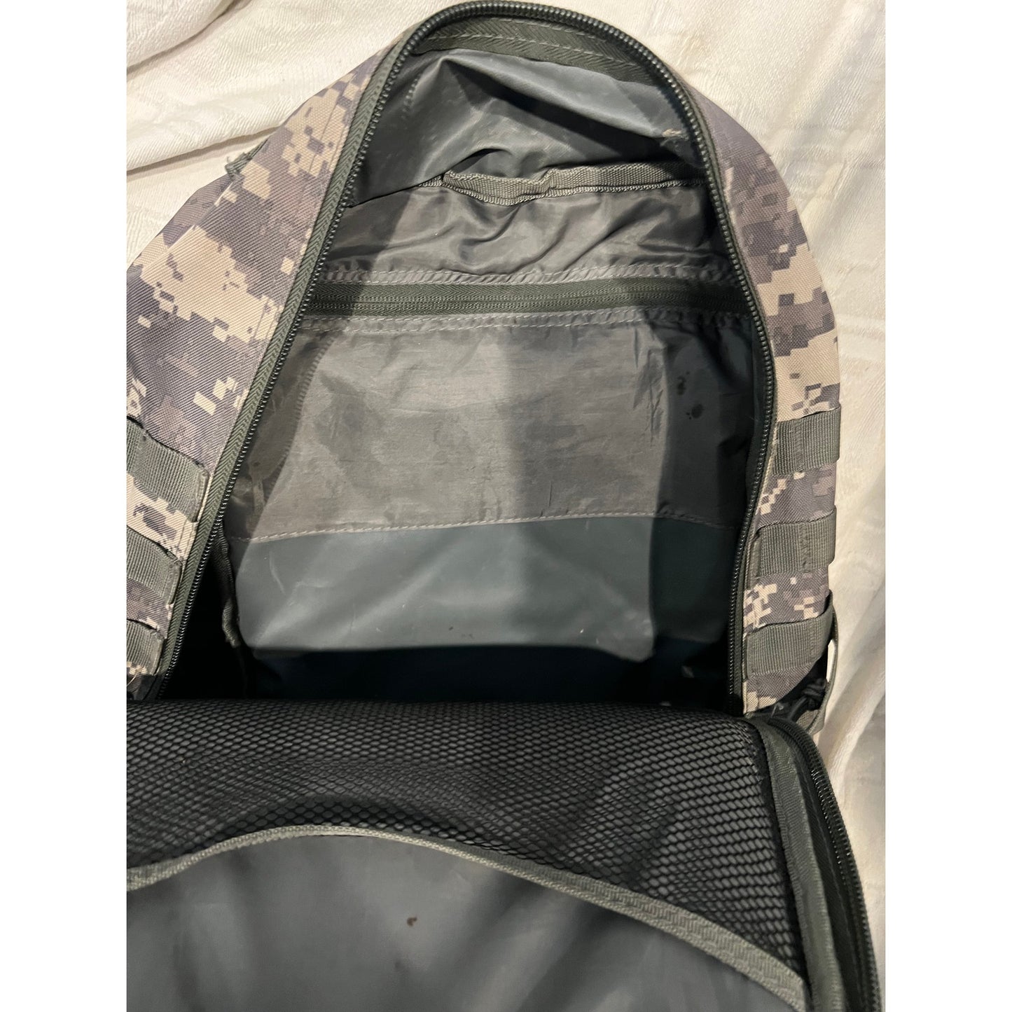 No Label Green Brown Camo XL Tactical Backpack