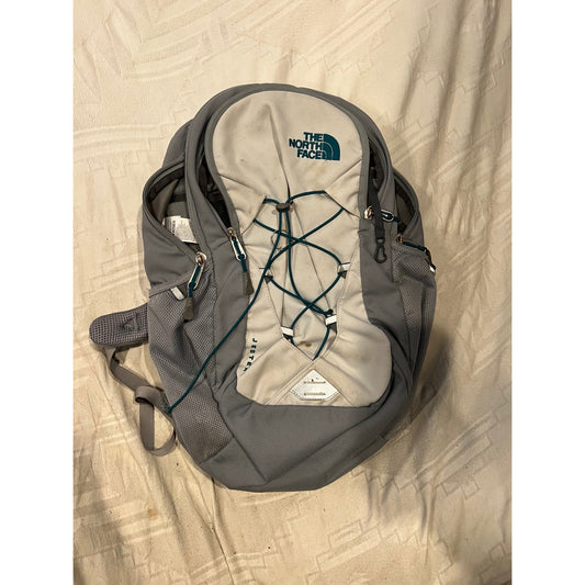The North Face Jester Creme Green Gray Backpack