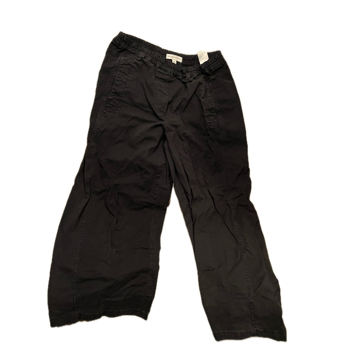 Banana Republic Baggy Wide Leg Black Chino Unisex 30x27