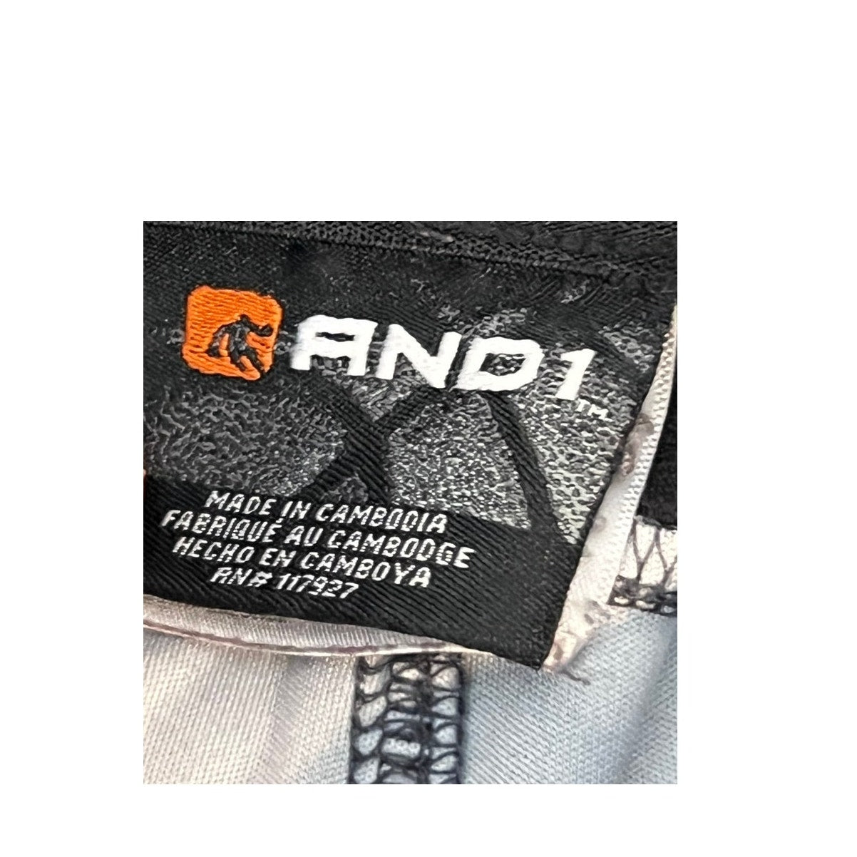 AND1 Gray Camo Black Basketball Shorts Mens S