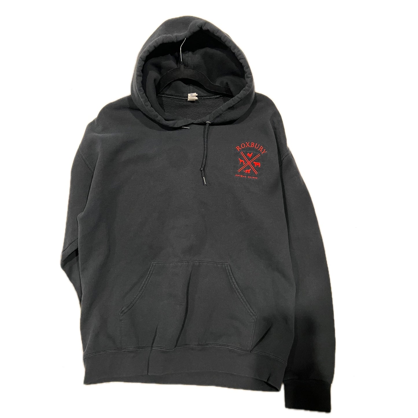 Sudadera con capucha Jerzees Roxbury Animal Clinic para hombre, talla L