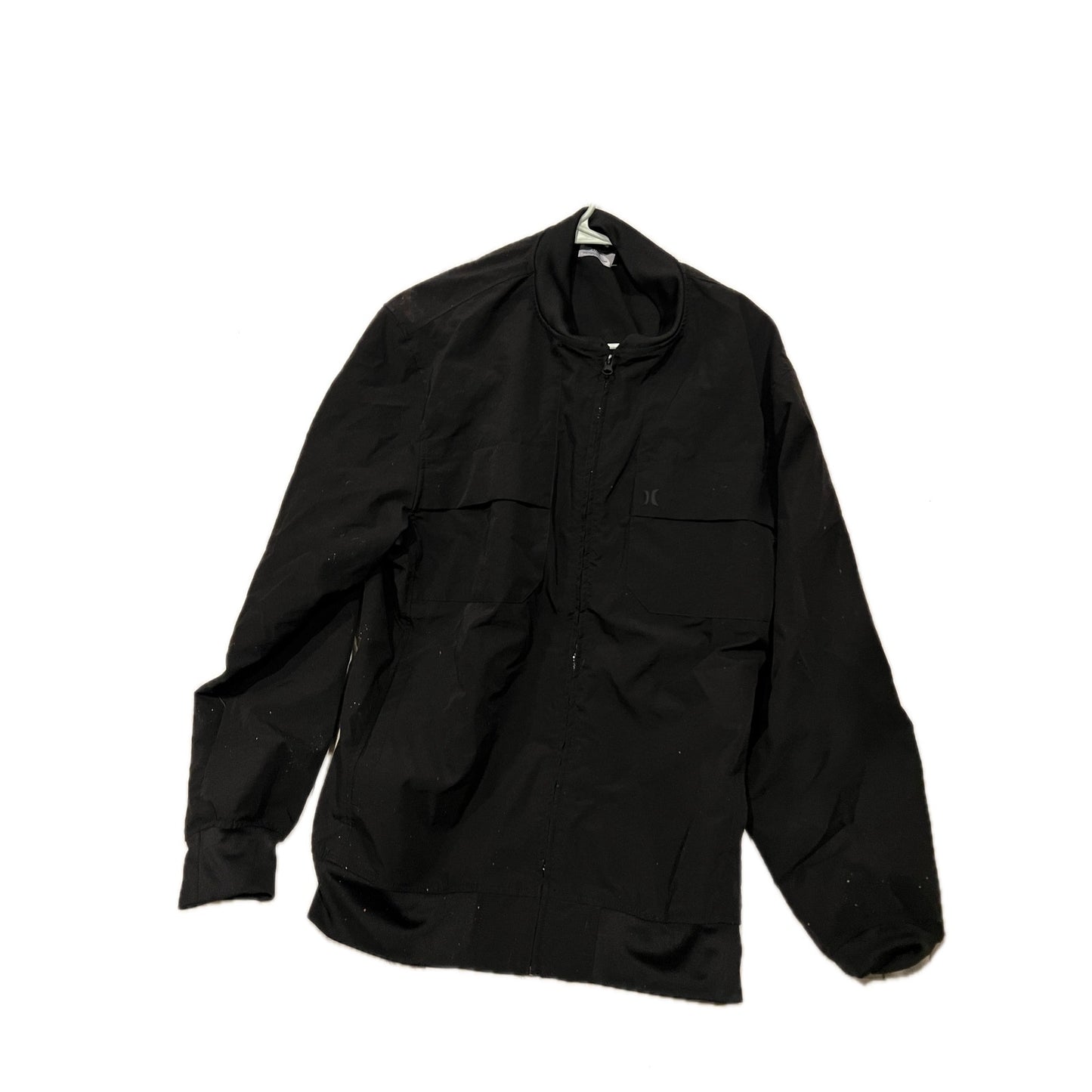 Hurley Cortavientos Negro Cremallera Completa para Hombre Talla L