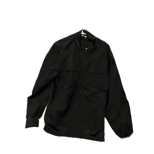 Hurley Black Full Zip Windbreaker Crew Mens Large
