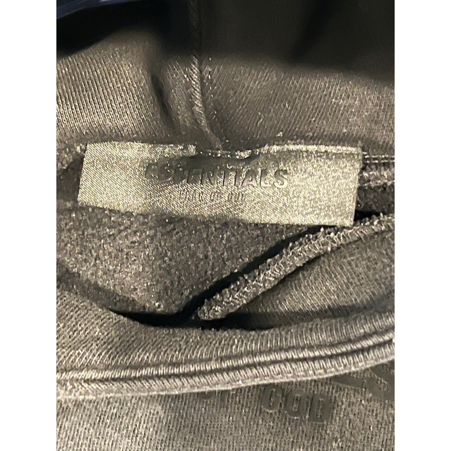 Essentials Fear of God Pullover Black Hoodie Mens XL