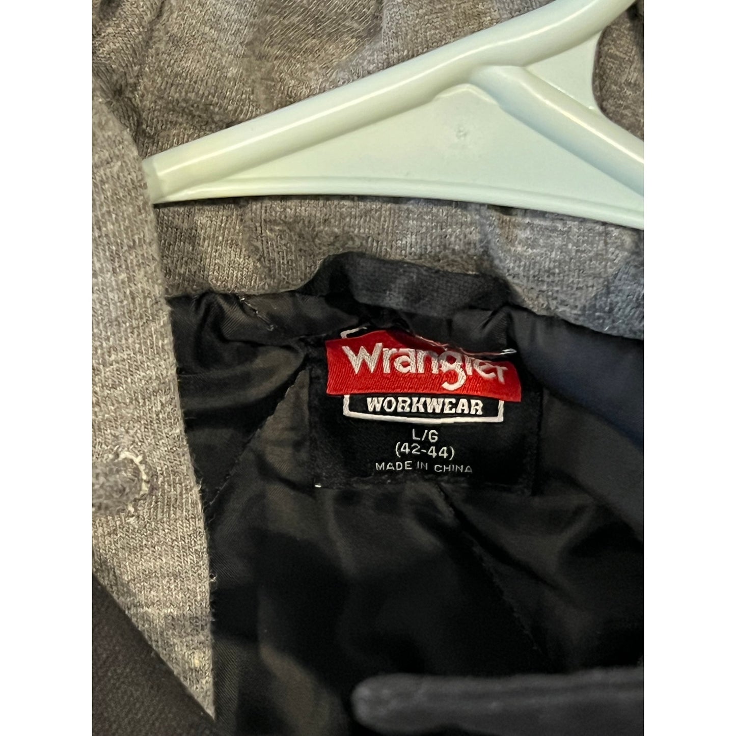 Wrangler Workwear Insulated Denim Hooded Jacket Mens Large