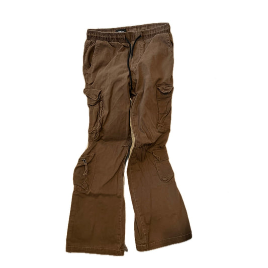 Novamen Pantalon Cargo Ample Marron Homme Petit 28x27