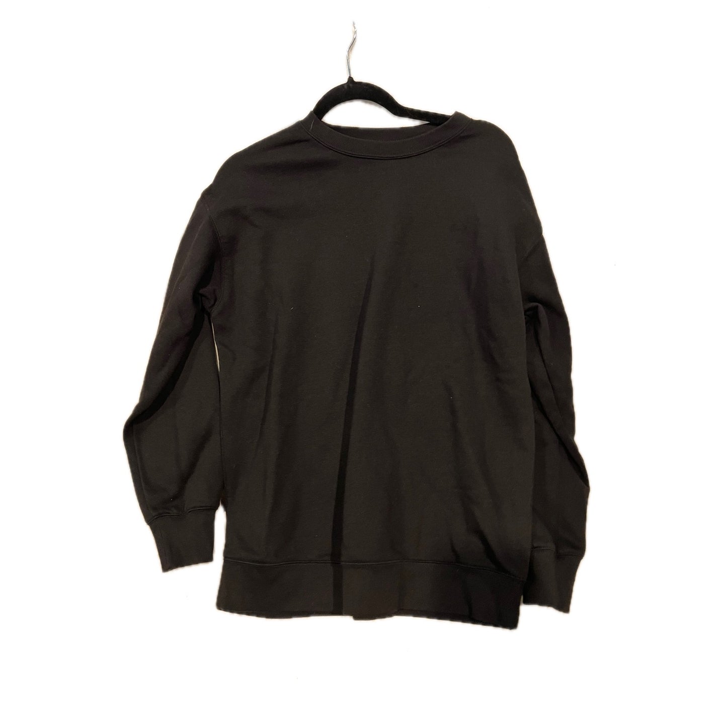 Sudadera de cuello redondo negra No Boundaries para mujer, talla S (4-6)