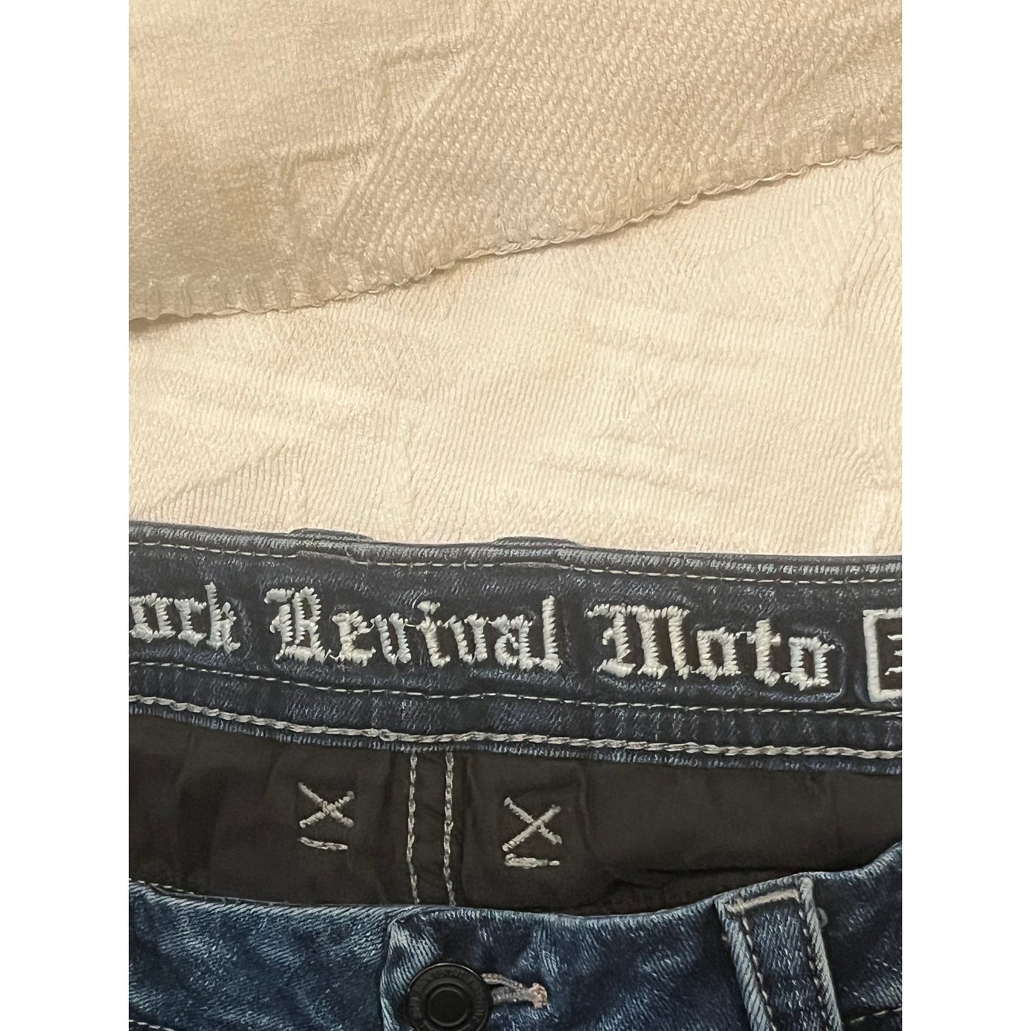 Rock Revival Moto Jeans Margot Desgastados 33x30