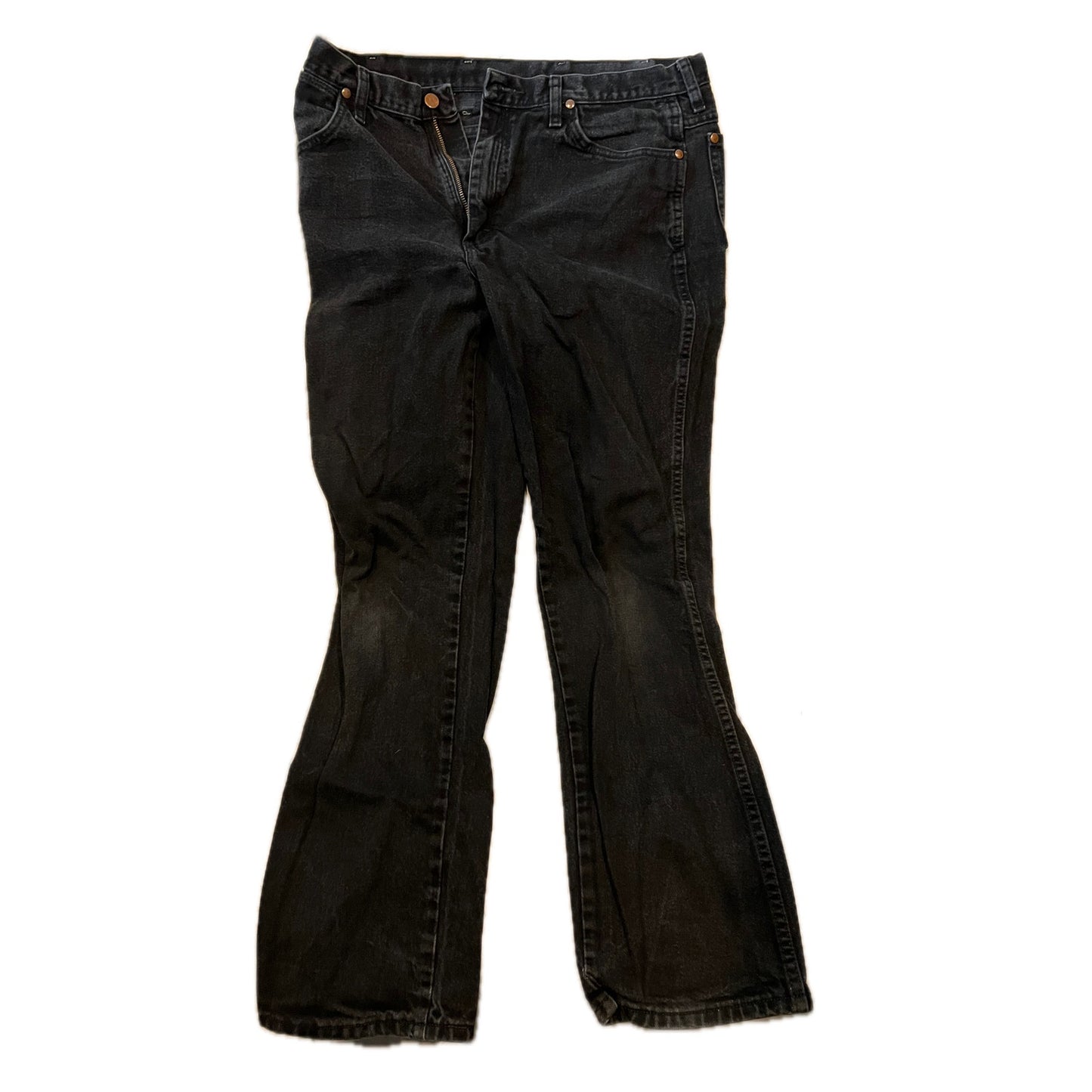 Wrangler Black Straight Fit Jeans 36x32