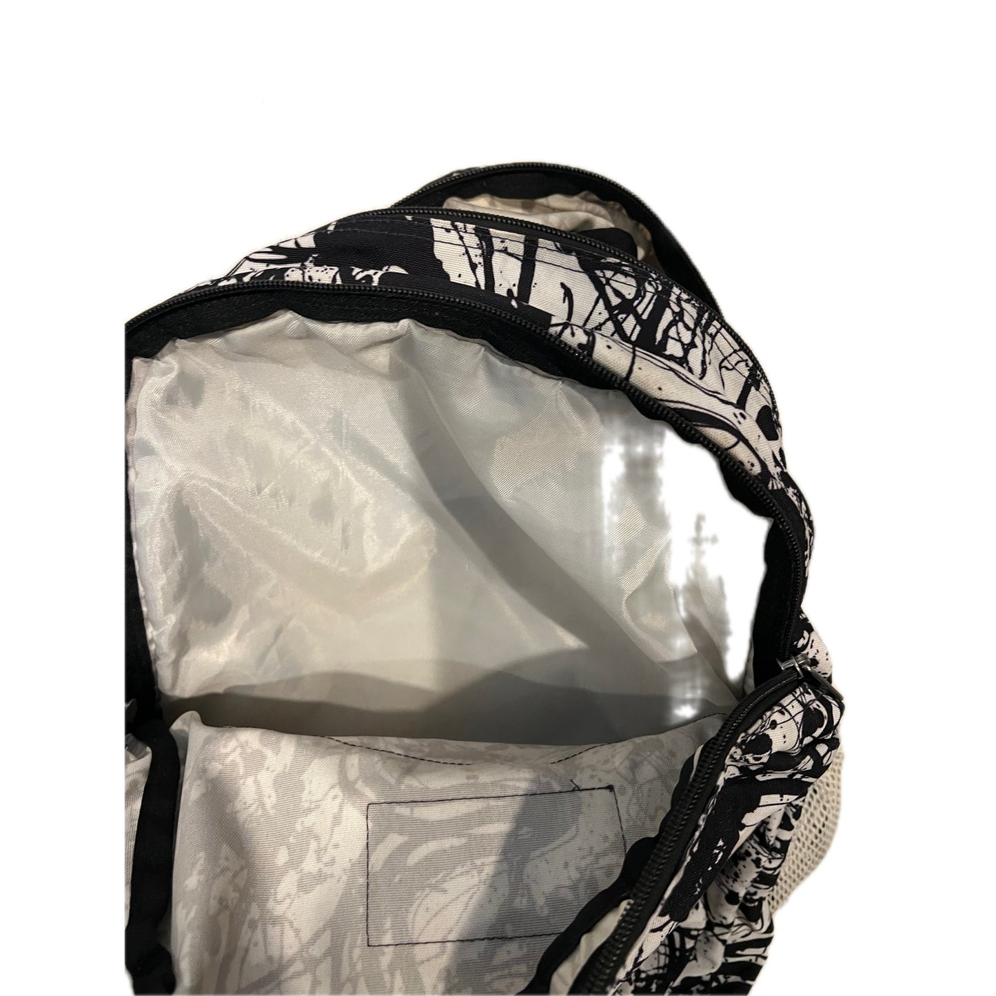 Trans by Jansport Multi section Backpack White Black Inkblot