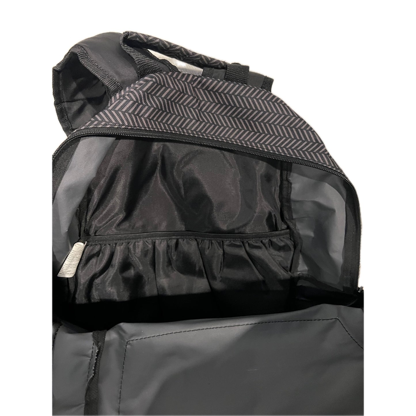 Eastsport Herringbone Black Gray Backpack