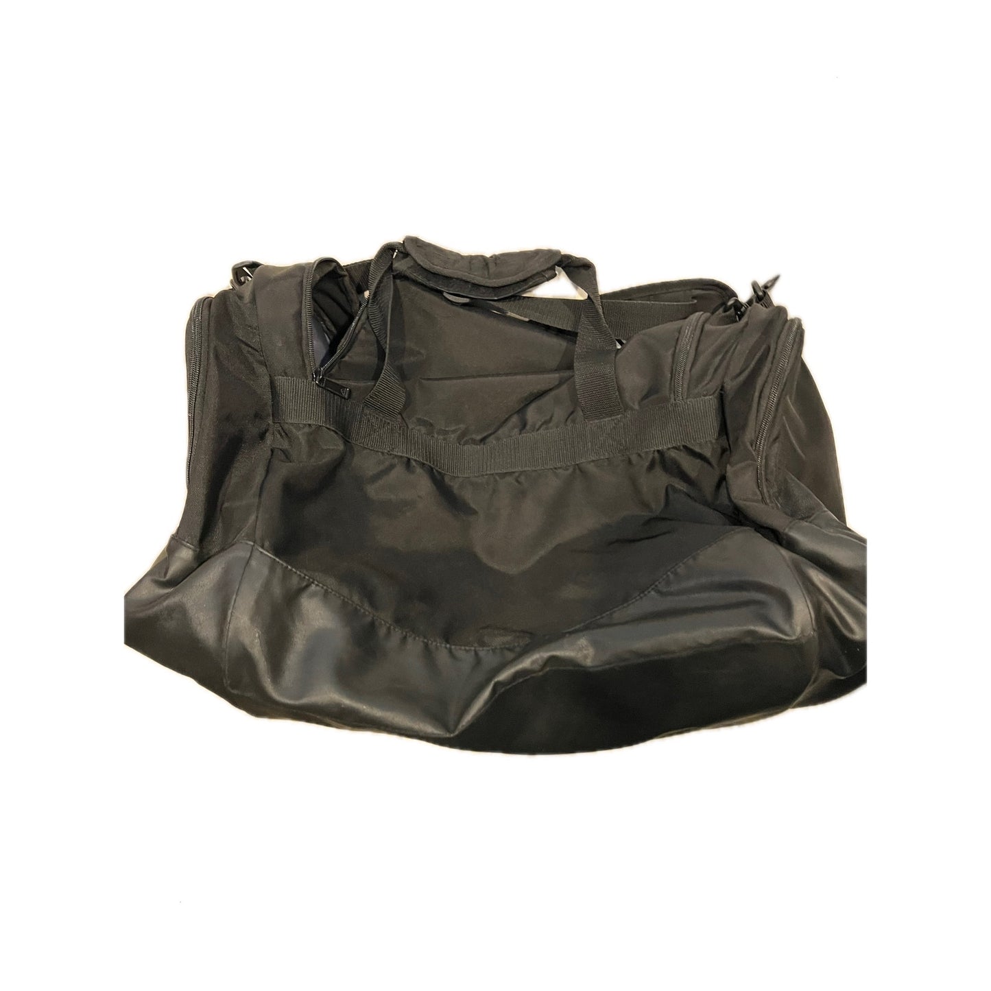 Adidas Faux Leather Medium 22"x10"x10" Black White Gym Bag