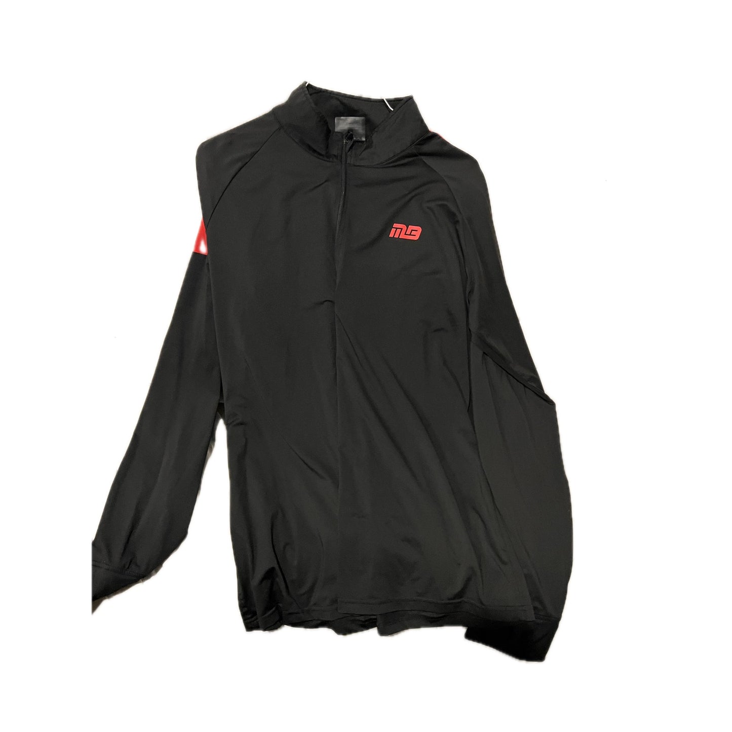 Camisa de manga larga con cremallera corta Musclebox, negra, para hombre, talla XL