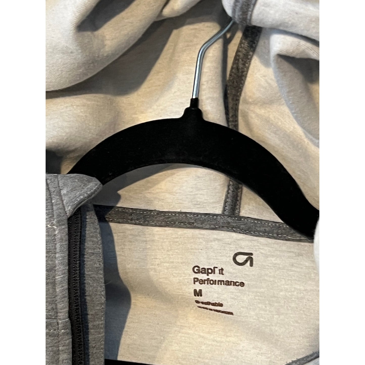 Sudadera con capucha y cremallera completa The Gap Fit, gris, talla M para hombre
