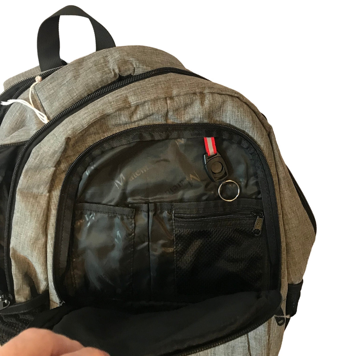 Matein Gray Padded Laptop Backpack
