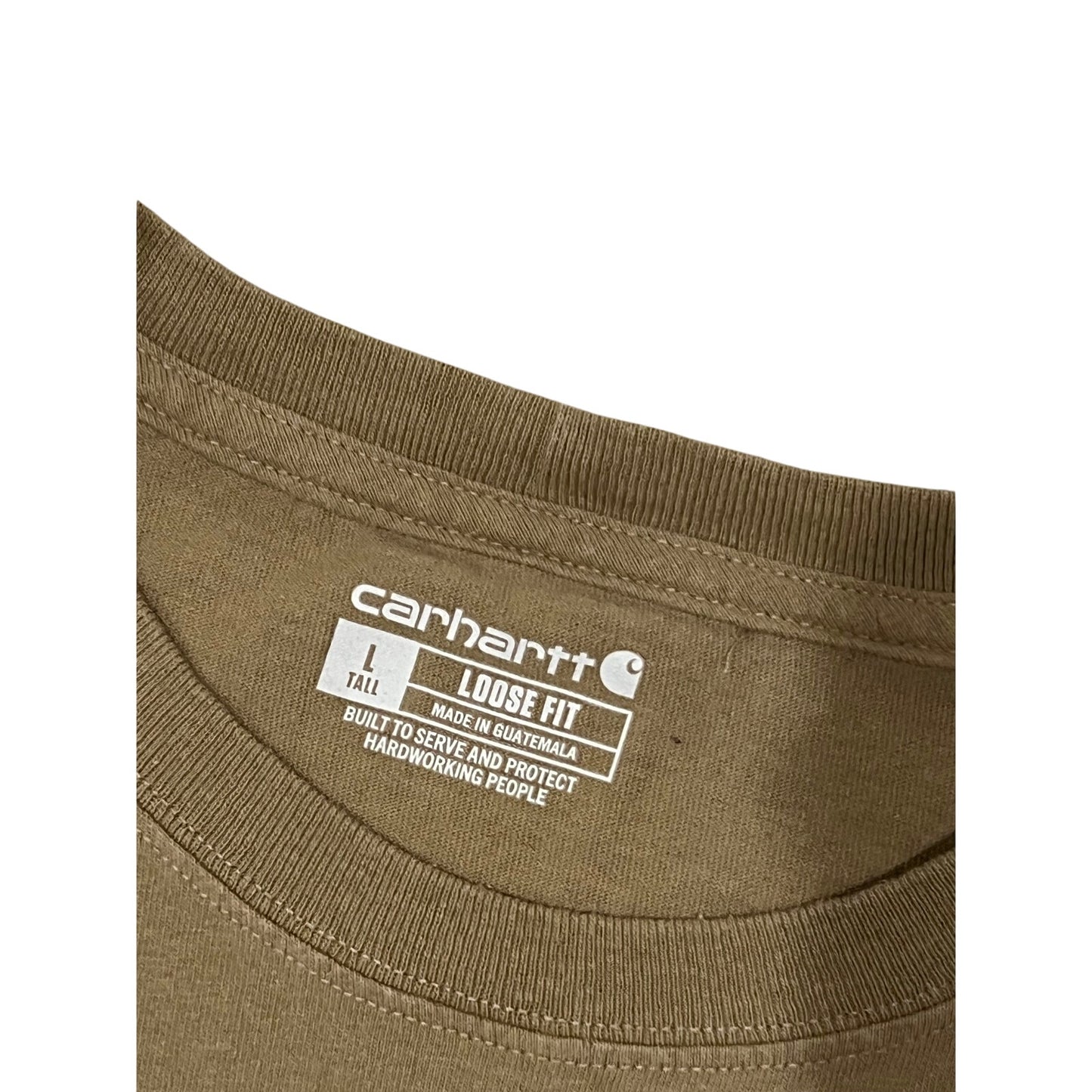 Carhartt Khaki Pocket Tee Loose Fit Mens L