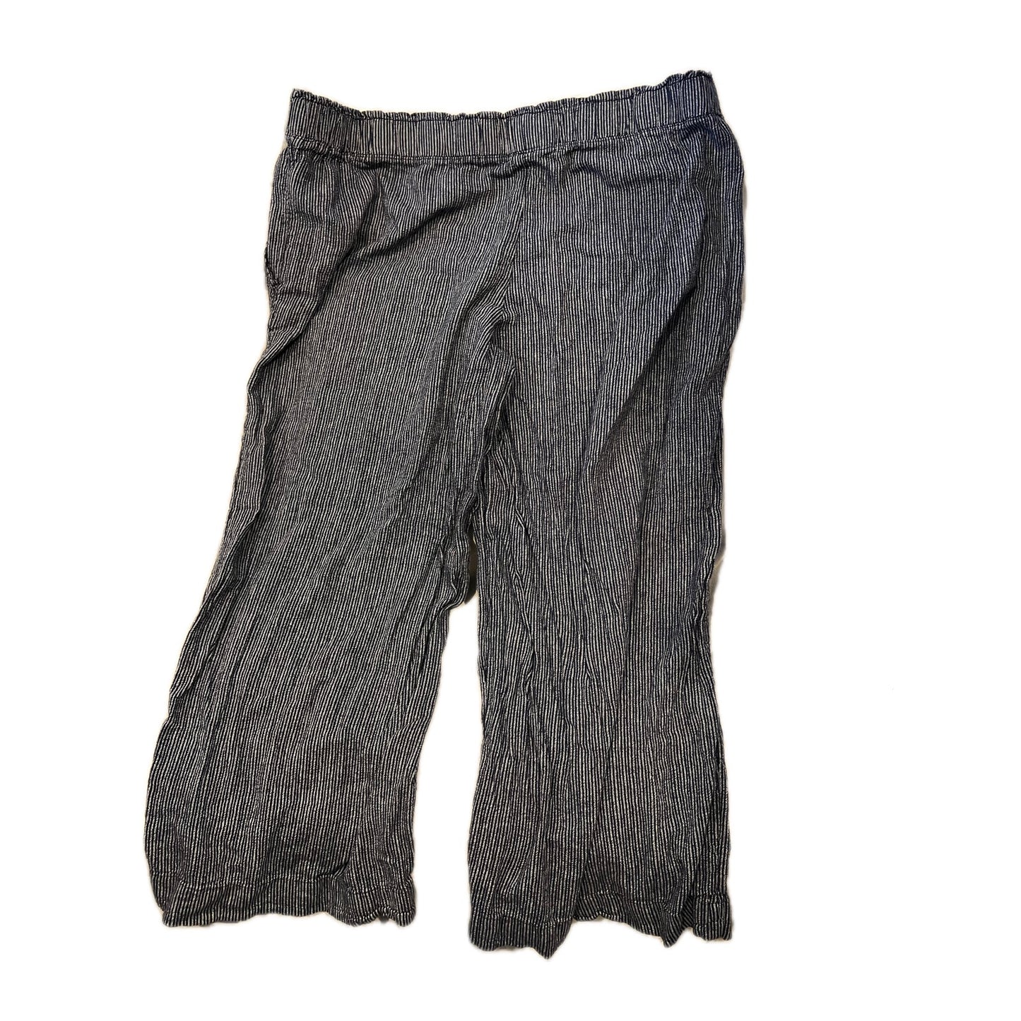 Pantalon de détente plissé rayé Time and True, taille femme 3XL
