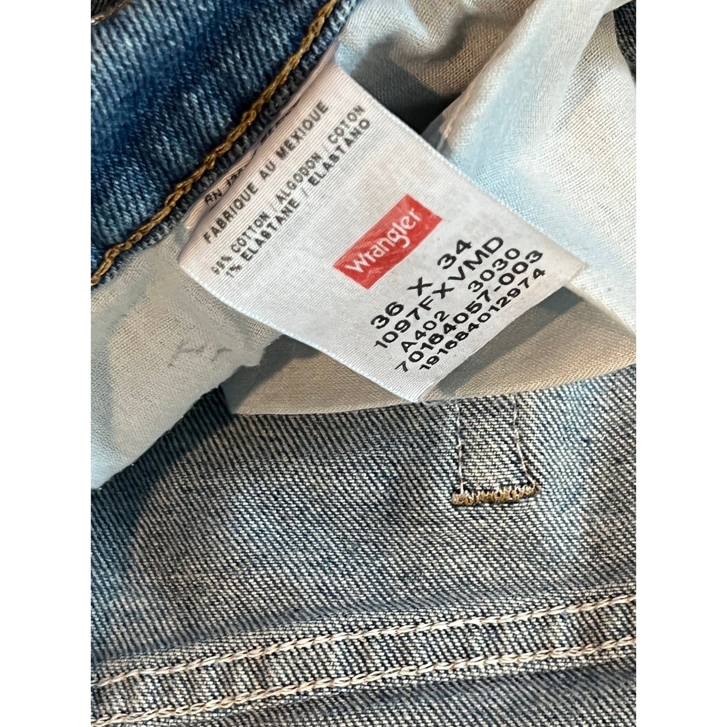 Wrangler Authentics Straight Blue Jeans Mens 36x34
