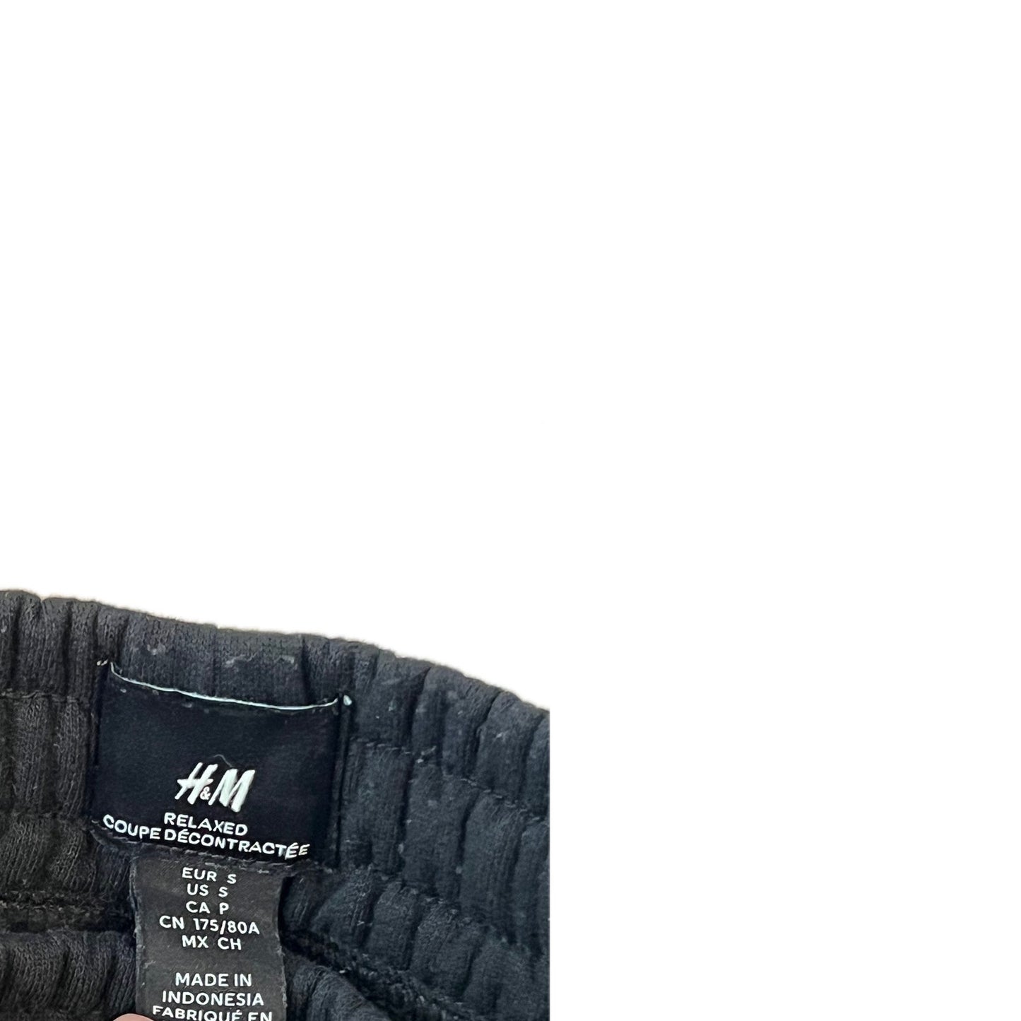Pantalon de jogging H&M noir coupe décontractée avec chevilles resserrées pour homme, taille S