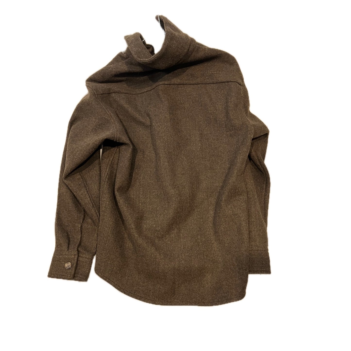 H&M Relaxed Fit Brown Wool Blend Shirt Jacket - Size Small