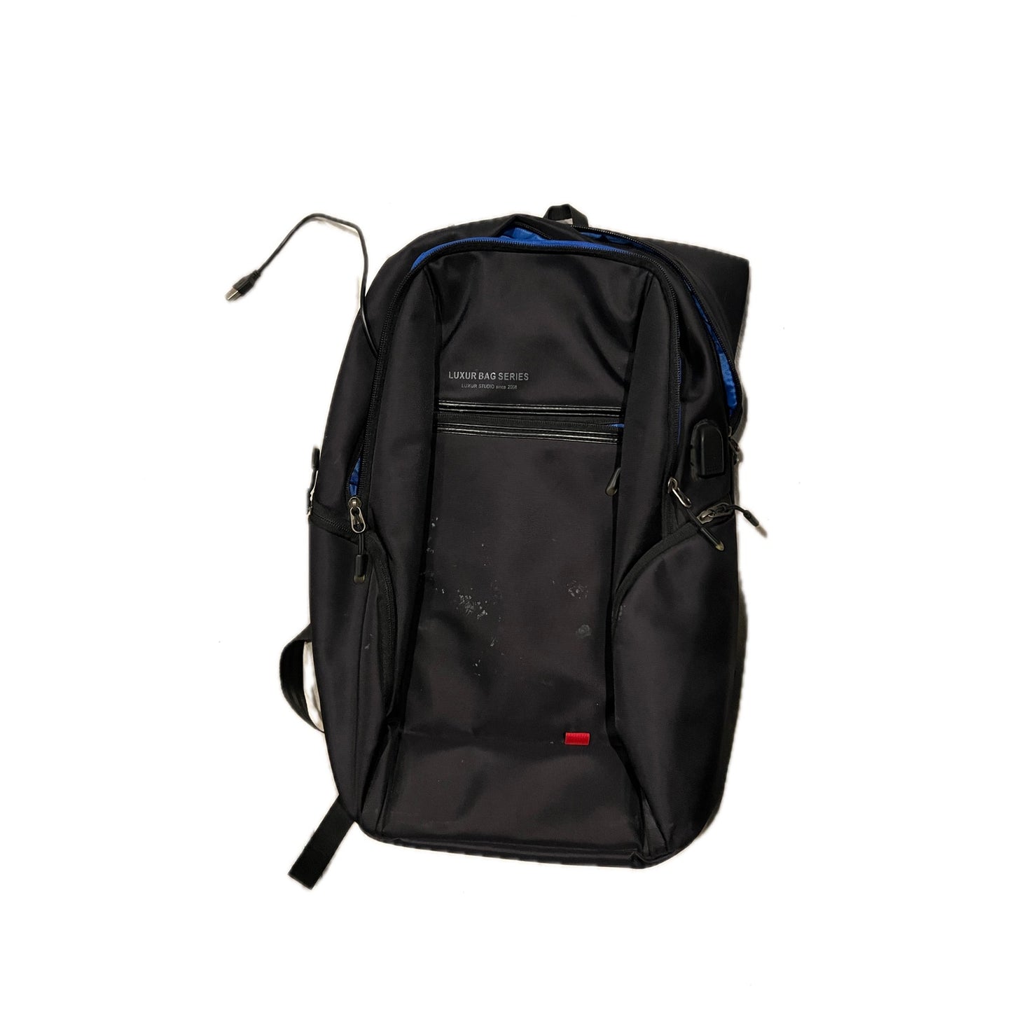 Sac à dos pour ordinateur portable professionnel LUXUR noir, avec port USB
