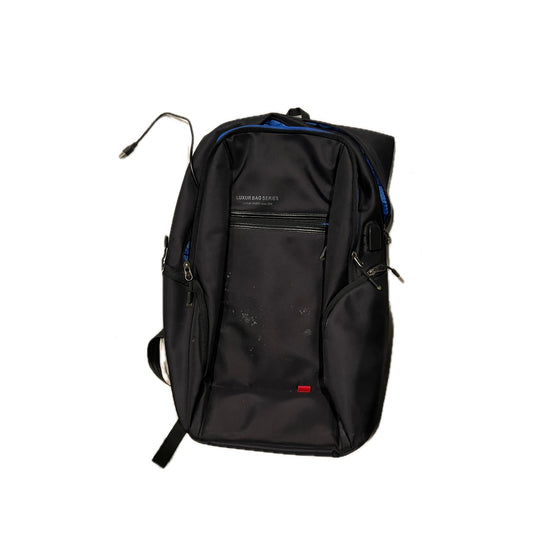 Mochila para portátil de negocios LUXUR negra, con puerto USB