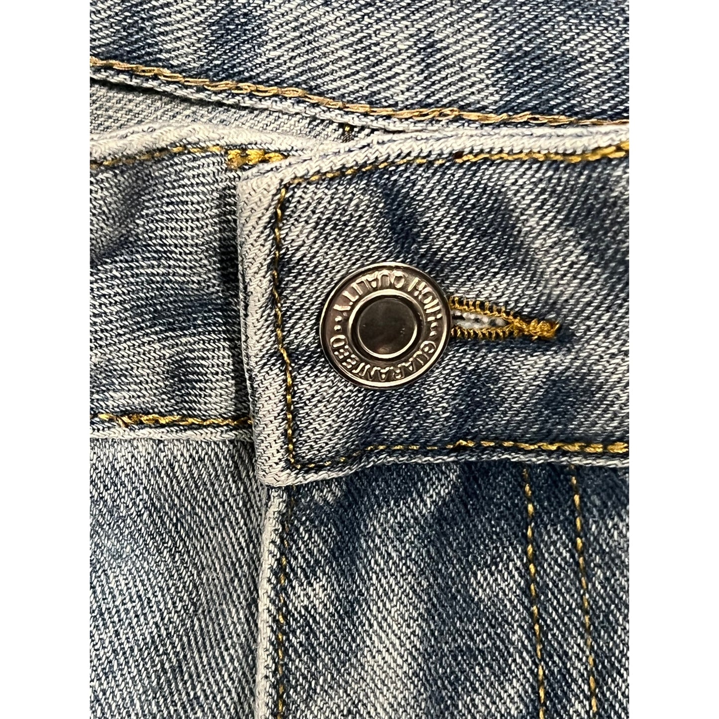 Jeans coupe droite ample bleu sans marque, taille 32x28