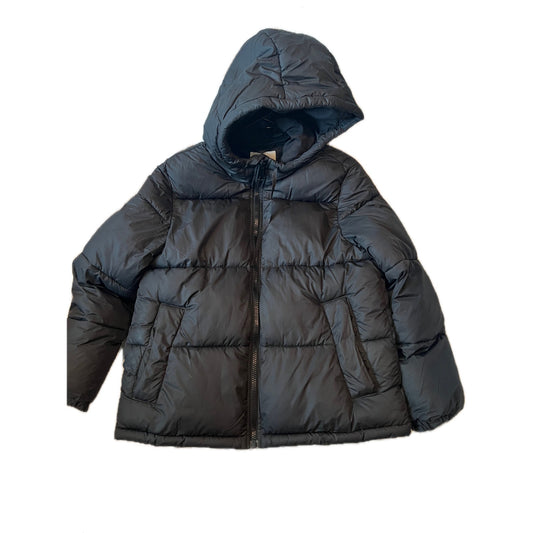 H&M Black Hooded Puffy Jacket Mens XS