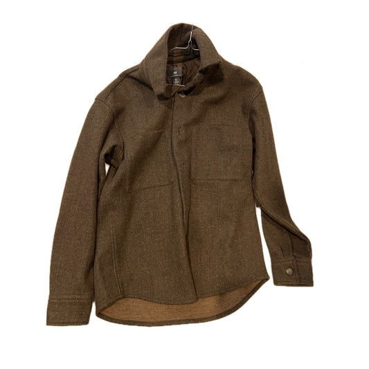 H&M Relaxed Fit Brown Wool Blend Shirt Jacket - Size Small