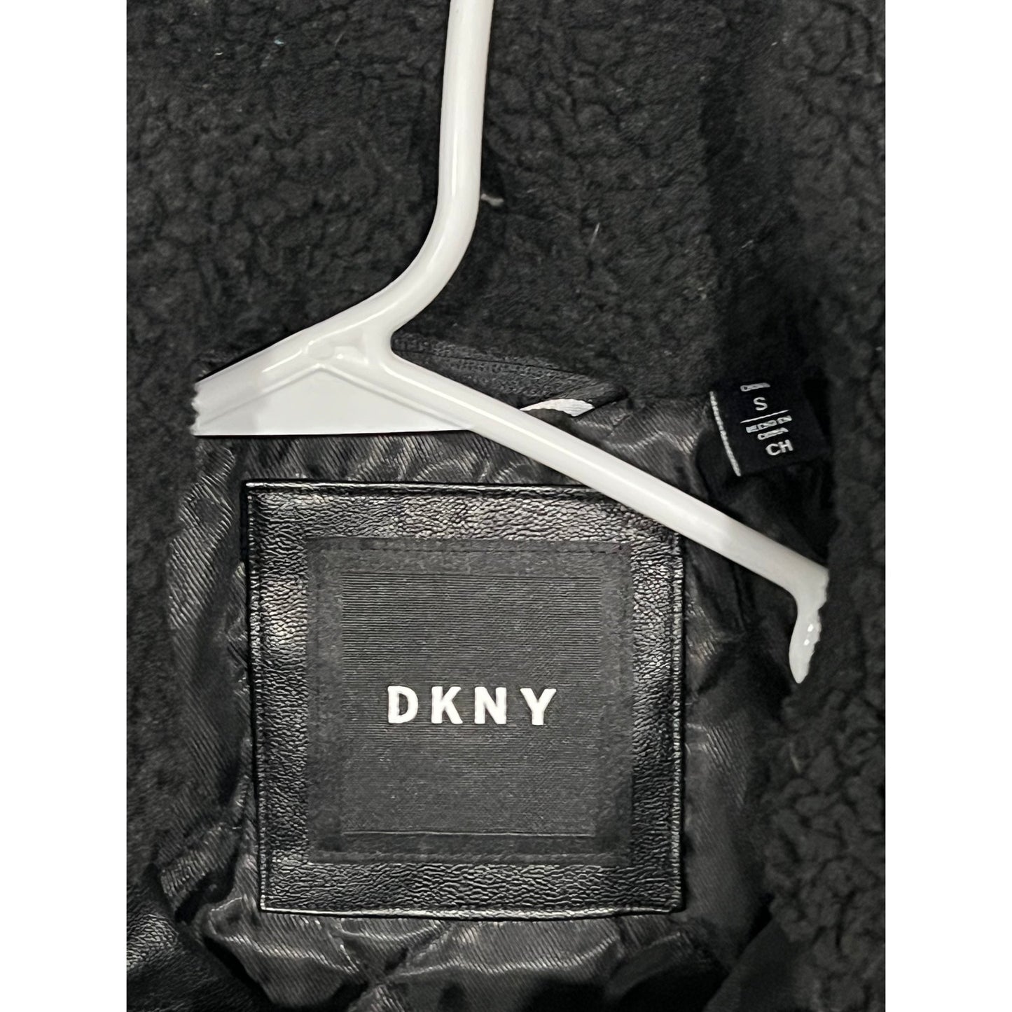 DKNY Faux Leather Vest Jacket Womans S