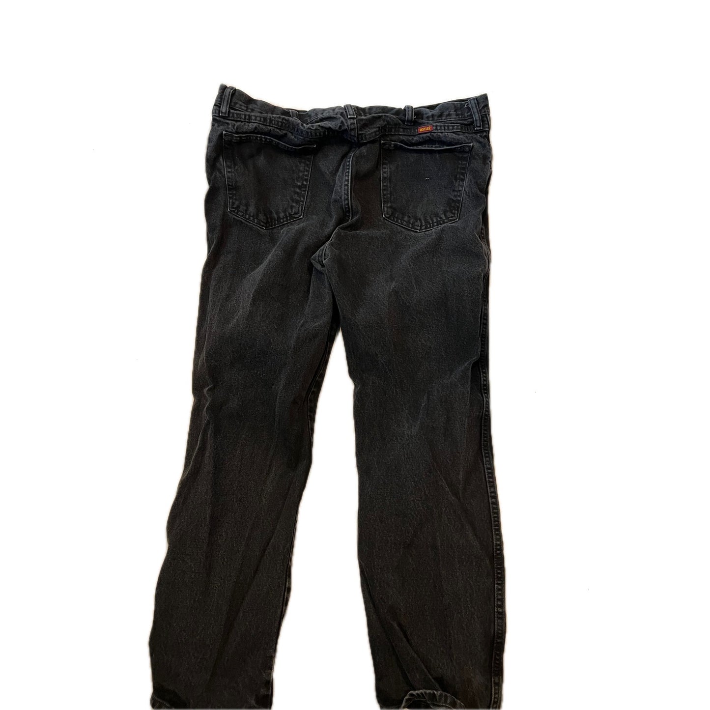 Rustler Straight Leg Black Jeans Mens 40x32