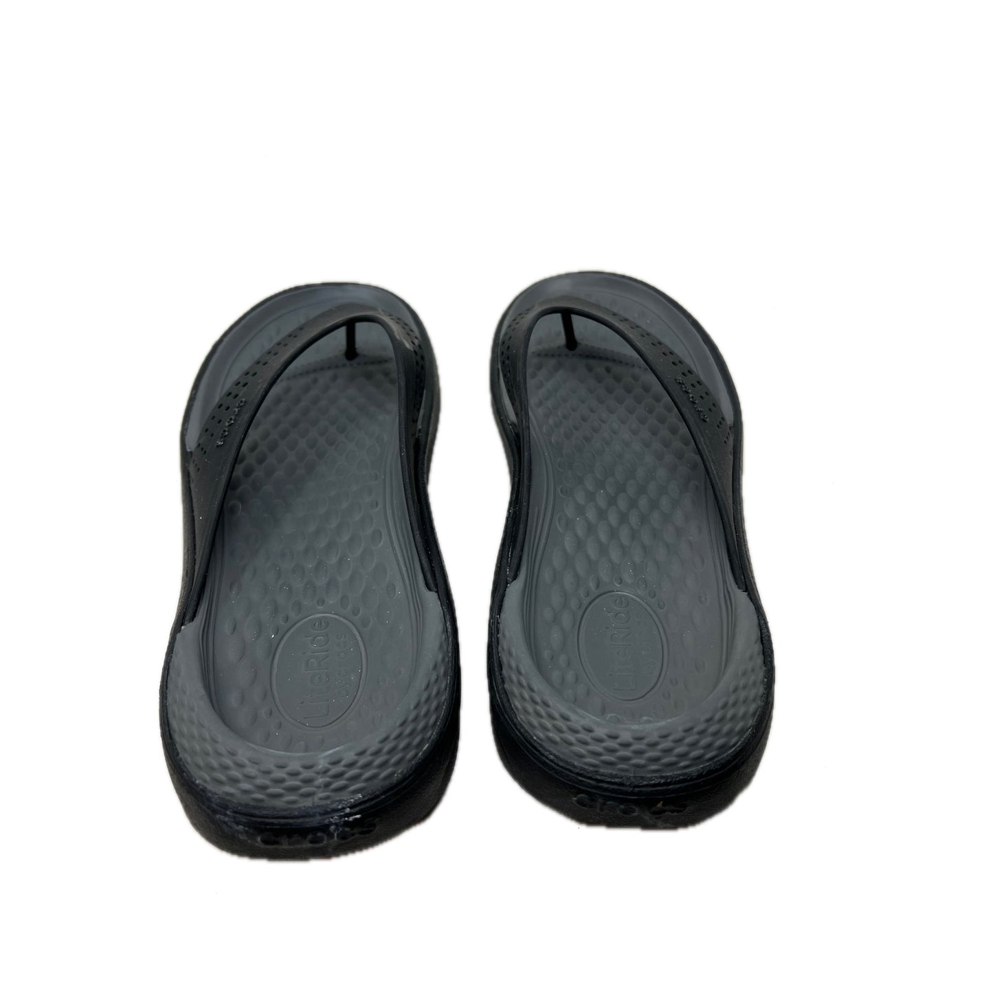 Sandalias Crocs Splash Flip Negro Gris Talla 11 para Hombre