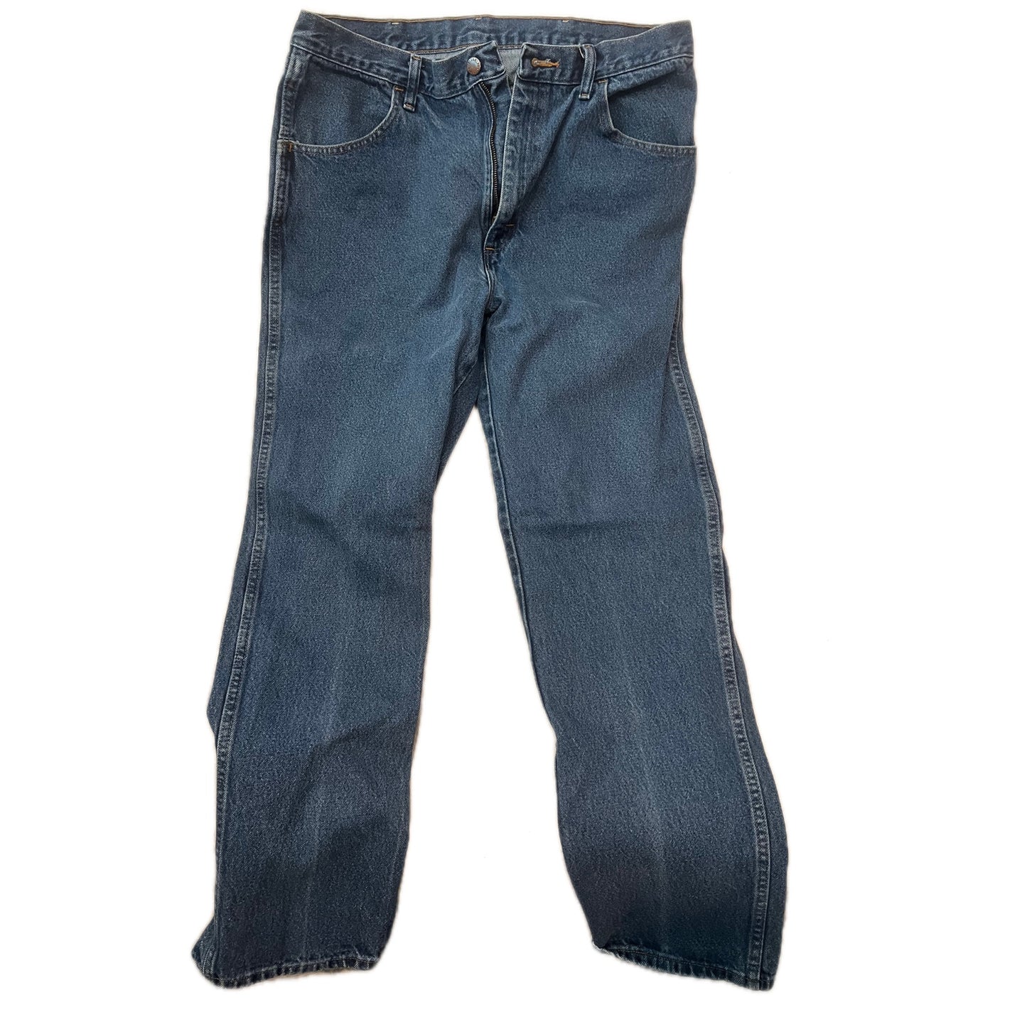Rustler Blue Straight Leg Jeans Mens 36x34
