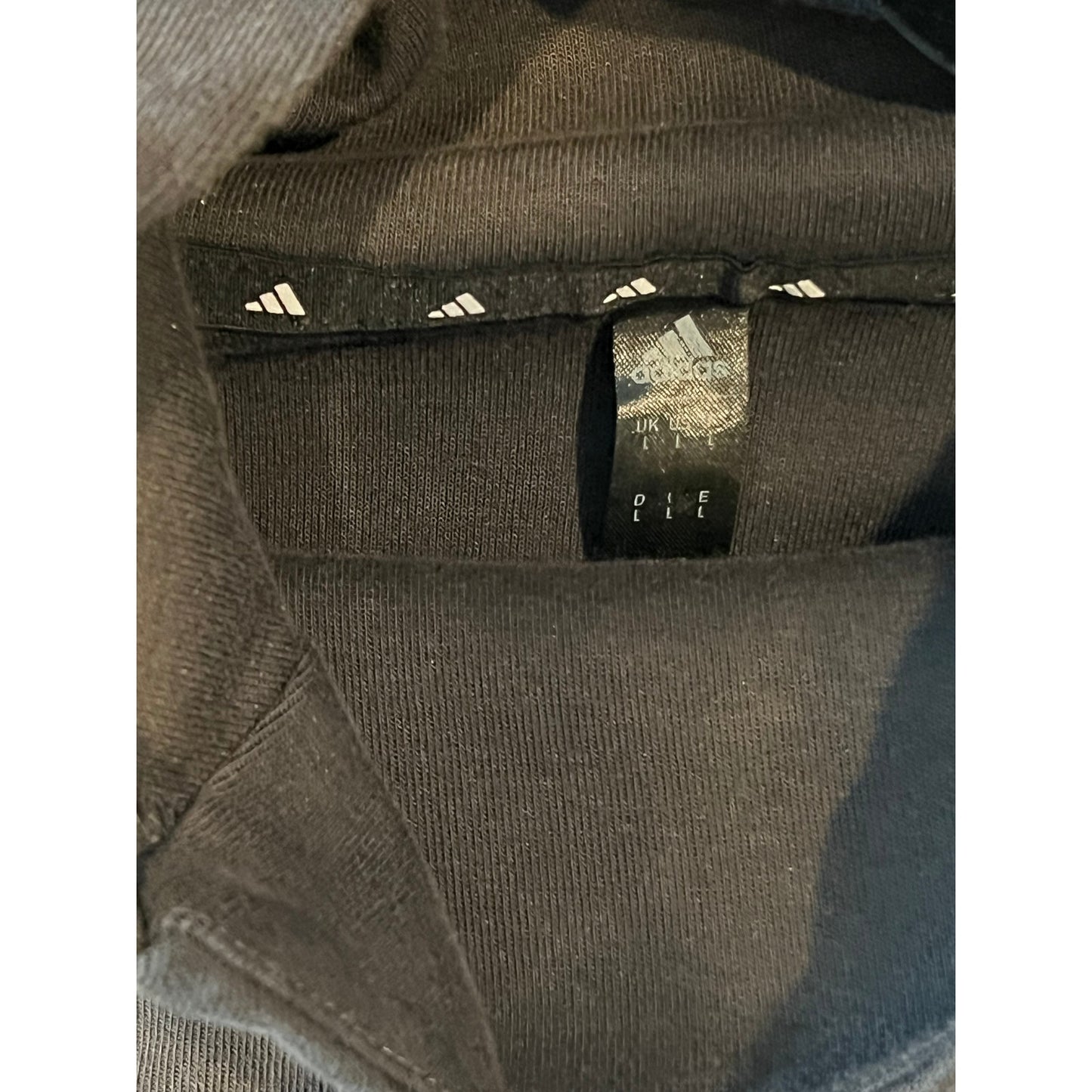 Adidas Black Pullover Hoodie Mens Lar