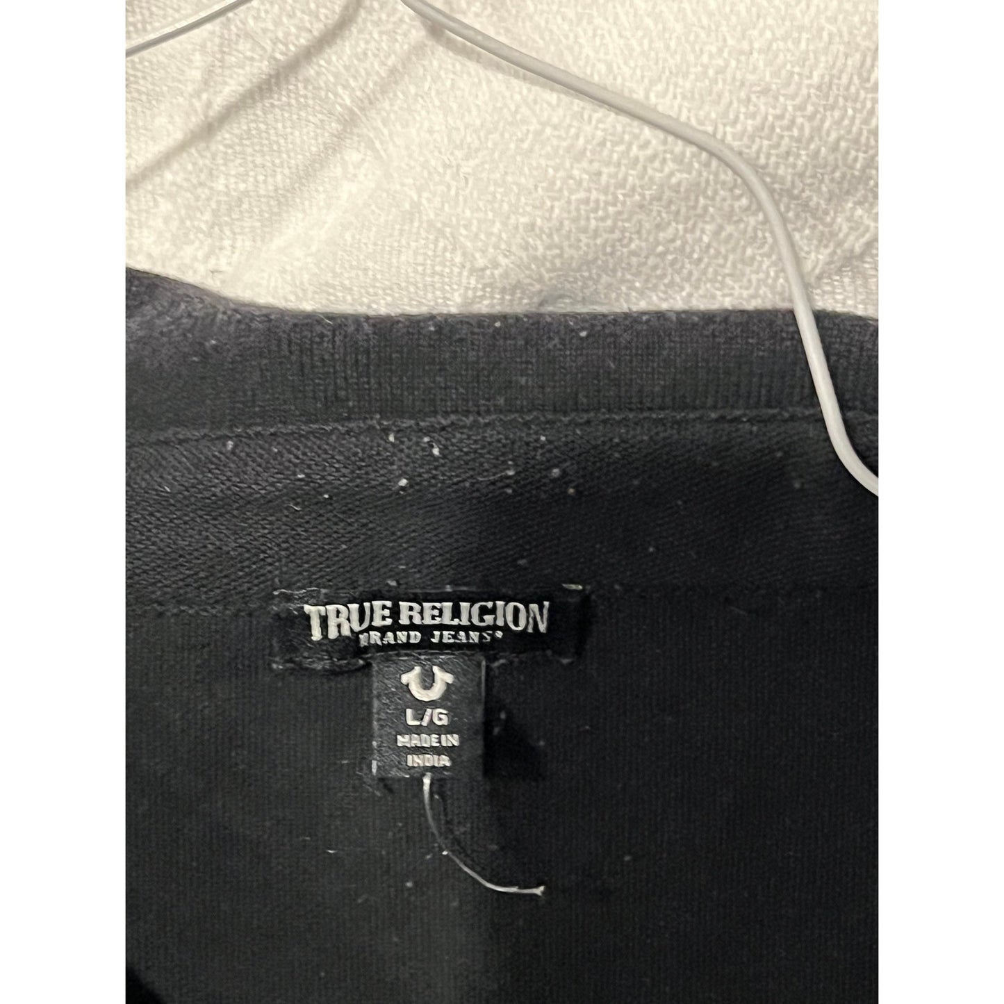 Camisa Polo de Golf True Religion Negra Talla L para Hombre
